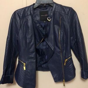 Blue Leather Jacket